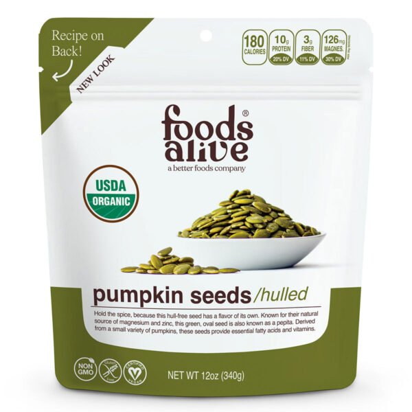 Organic Pumpkin Seeds 12 oz by Foods Alive