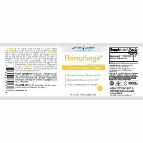 Floraphage 90 caps by Arthur Andrew Medical Inc. - Image 2