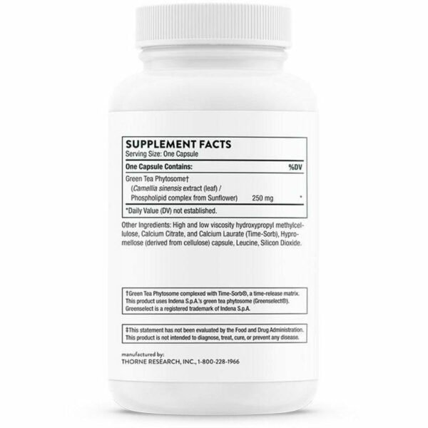 Green Tea Phytosome 60 Capsules by Thorne Research - Image 2
