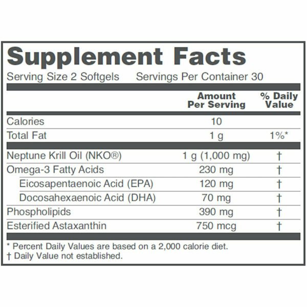 Neptune Krill Oil 500 mg 60 softgels by Protocol For Life Balance - Image 2