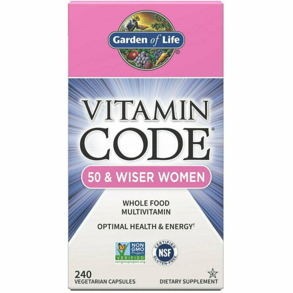 Vitamin Code 50 & Wiser Women 240 vcaps by Garden of Life