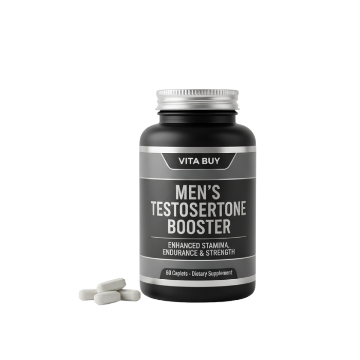 Men's Testosterone Booster for Enhanced Stamina, Endurance, and Strength - 60 Caplets